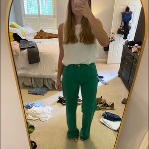 Zara green wise leg pant!